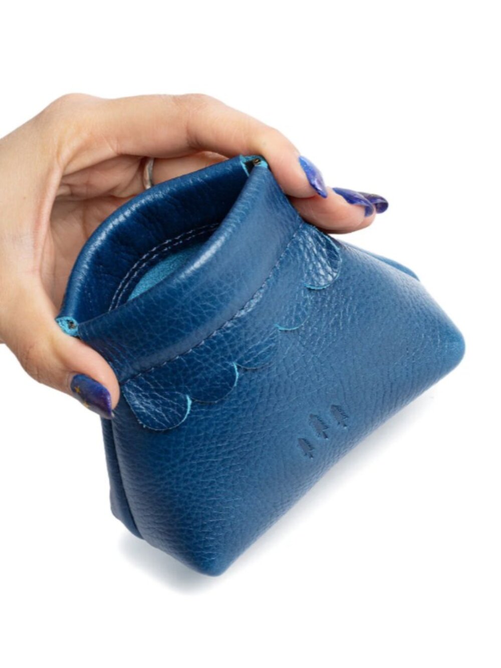 Portland Leather Penny Pouch in Caspian